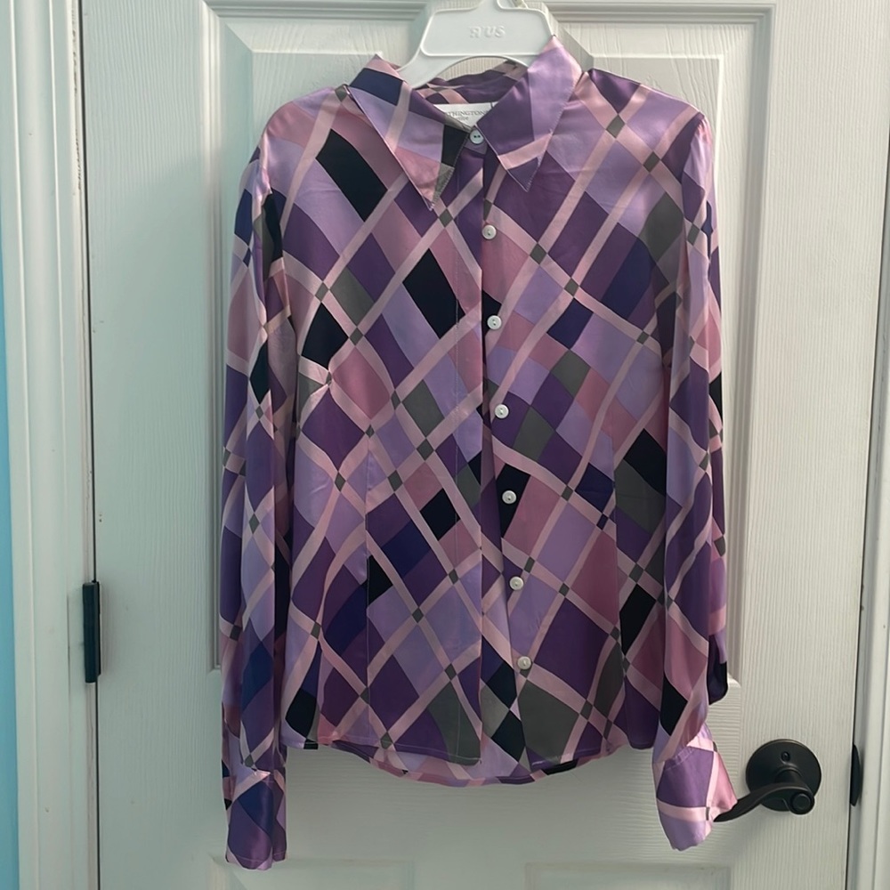 Worthingron Petite 100% silk dress shirt